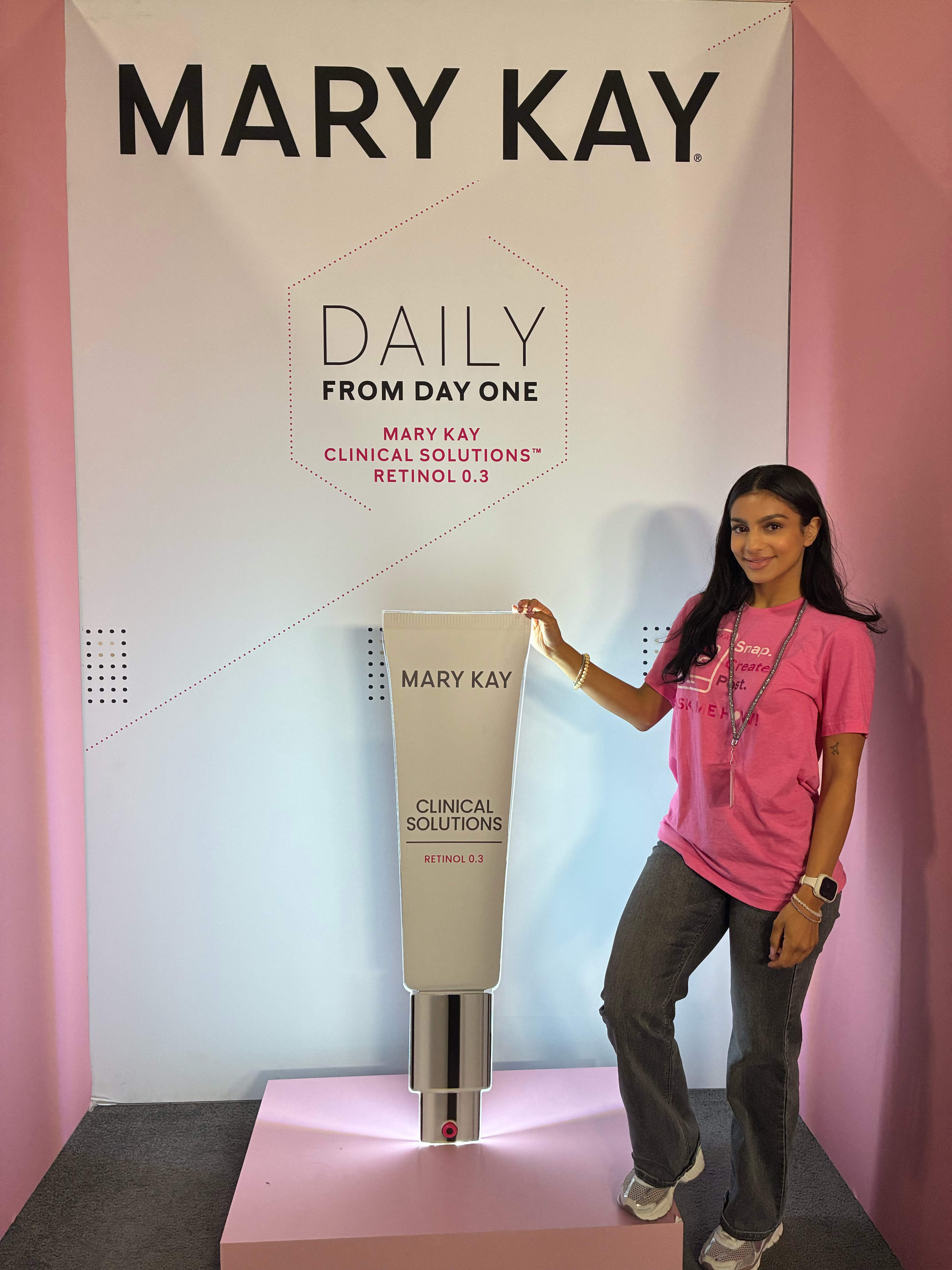 Vanta brand ambassador at a Mary Kay beauty activation